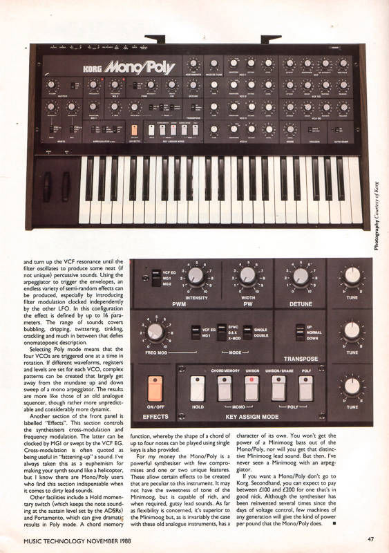 korg mono poly scan