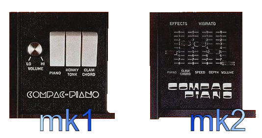 Crumar compact piano versions